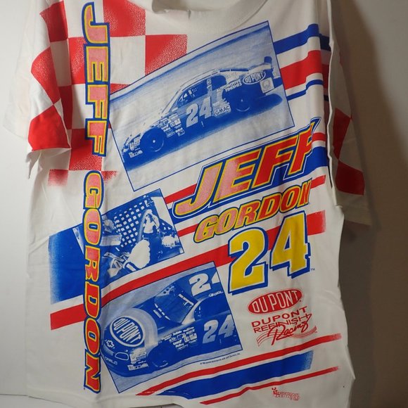 Jeff Gordon # 24 1996 Dupont racing double sided large T-shirt nwot - Picture 1 of 7